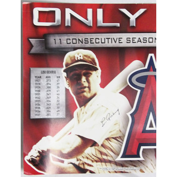 Vladimir Guerrero Anaheim Angels Signed 11x17 Cardstock Poster JSA Authenticated