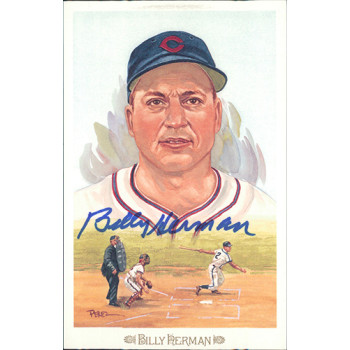 Billy Herman Cubs Signed Perez Steele Celebration HOF Postcard JSA Authenticated Billy Herman Cubs Signed Perez Steele Celebration HOF Postcard JSA Authenticated