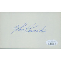 John Herrnstein Philadelphia Phillies Signed 3x5 Index Card JSA Authenticated
