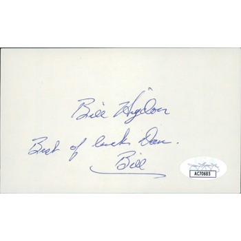 Bill Higdon Chicago White Sox Signed 3x5 Index Card JSA Authenticated