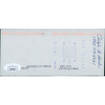 Ralph Houk Signed Cancelled Check JSA Authenticated