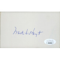 Waite Hoyt New York Yankees Signed 3x5 Index Card JSA Authenticated Waite Hoyt New York Yankees Signed 3x5 Index Card JSA Authenticated