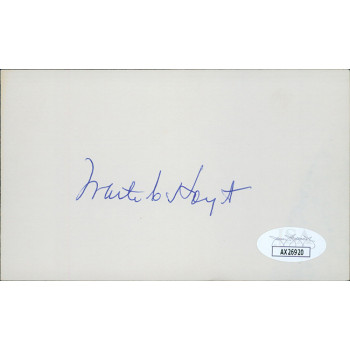 Waite Hoyt New York Yankees Signed 3x5 Index Card JSA Authenticated Waite Hoyt New York Yankees Signed 3x5 Index Card JSA Authenticated