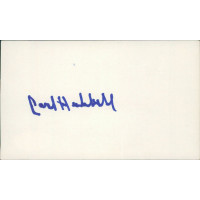 Carl Hubbell New York Giants Signed 3x5 Index Card JSA Authenticated Carl Hubbell New York Giants Signed 3x5 Index Card JSA Authenticated