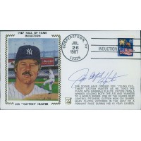 Jim Catfish Hunter New York Yankees Signed 1987 HOF Cachet JSA Authenticated Jim Catfish Hunter New York Yankees Signed 1987 HOF Cachet JSA Authenticated
