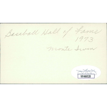 Monte Irvin New York Giants Signed 2x3.5 Autograph Card JSA Authenticated