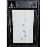Monte Irvin New York Giants Signed 3x5 Index Card Beckett Authenticated BAS