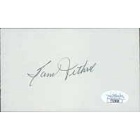 Sam Jethroe Boston Braves Signed 3x5 Index Card JSA Authenticated