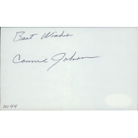 Connie Johnson Baltimore Orioles Signed 3x5 Index Card JSA Authenticated Connie Johnson Baltimore Orioles Signed 3x5 Index Card JSA Authenticated