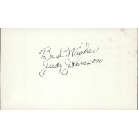 Judy Johnson Homestead Grays Signed 3x5 Index Card JSA Authenticated
