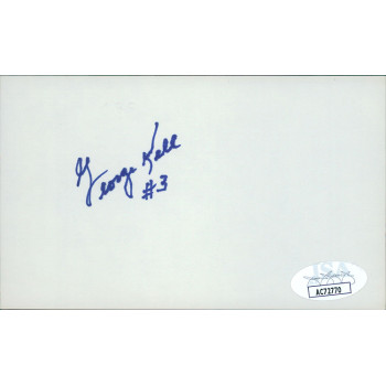 George Kell Detroit Tigers Signed 3x5 Index Card JSA Authenticated George Kell Detroit Tigers Signed 3x5 Index Card JSA Authenticated