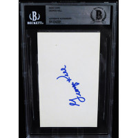 George Kell Baseball Player Signed 3x5 Index Card Beckett Authenticated BAS