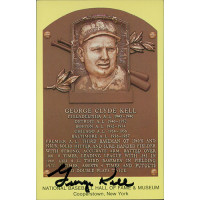George Kell Signed Hall of Fame Cooperstown Plaque Postcard JSA Authenticated George Kell Signed Hall of Fame Cooperstown Plaque Postcard JSA Authenticated