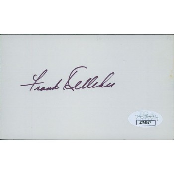 Frankie Kelleher Cincinnati Reds Signed 3x5 Index Card JSA Authenticated