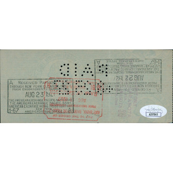 George Kelly New York Giants Signed Cancelled Check JSA Authenticated George Kelly New York Giants Signed Cancelled Check JSA Authenticated