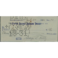 George Kelly New York Giants Signed Cancelled Check JSA Authenticated George Kelly New York Giants Signed Cancelled Check JSA Authenticated