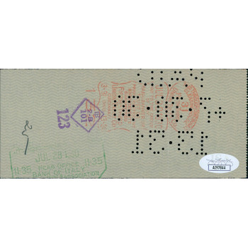 George Kelly New York Giants Signed Cancelled Check JSA Authenticated George Kelly New York Giants Signed Cancelled Check JSA Authenticated