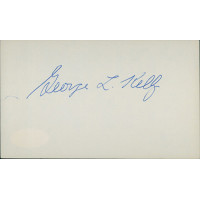 George L. Kelly New York Giants Signed 3x5 Index Card JSA Authenticated George L. Kelly New York Giants Signed 3x5 Index Card JSA Authenticated