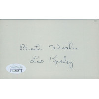 Leo Kiely Boston Red Sox Signed 3x5 Index Card JSA Authenticated