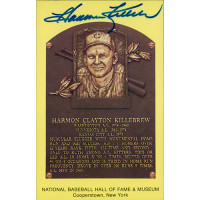 Harmon Killebrew Signed HOF Cooperstown Plaque Postcard JSA Authenticated Harmon Killebrew Signed HOF Cooperstown Plaque Postcard JSA Authenticated