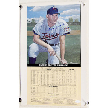 Harmon Killebrew Twins Signed 12.5x19 Cope Enterprise Poster JSA Authenticated