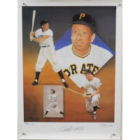 Ralph Kiner Pittsburgh Pirates Signed 18x24 Lithograph 393/500 JSA Authenticated