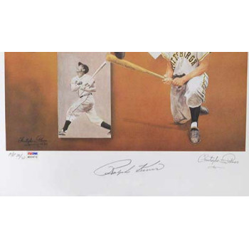 Ralph Kiner Pittsburgh Pirates Signed 18x24 Lithograph 28/50 PSA Authenticated