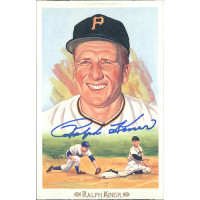 Ralph Kiner Pirates Signed Perez Steele HOF Postcard JSA Authenticated