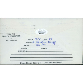 Chris Knapp California Angels Signed First Day Issue Cachet JSA Authenticated Chris Knapp California Angels Signed First Day Issue Cachet JSA Authenticated