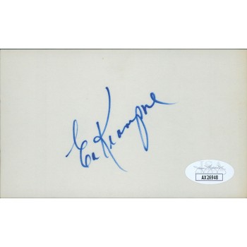 Ed Kranepool New York Mets Signed 3x5 Index Card JSA Authenticated