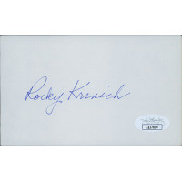 Rocky Krsnich Chicago White Sox Signed 3x5 Index Card JSA Authenticated