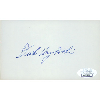 Dick Kryhoski Detroit Tigers Signed 3x5 Index Card JSA Authenticated Dick Kryhoski Detroit Tigers Signed 3x5 Index Card JSA Authenticated