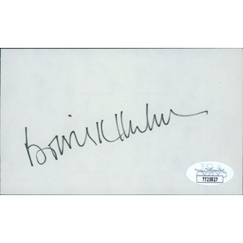 Bowie Kuhn Baseball Commissioner Signed 3x5 Index Card JSA Authenticated