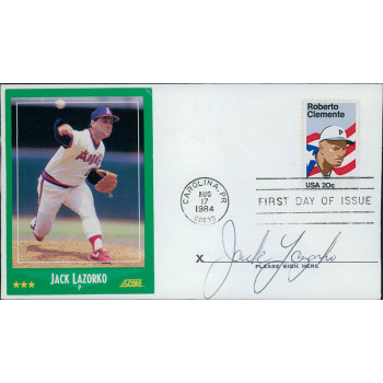 Jack Lazorko California Angels Signed First Day Issue Cachet JSA Authenticated Jack Lazorko California Angels Signed First Day Issue Cachet JSA Authenticated