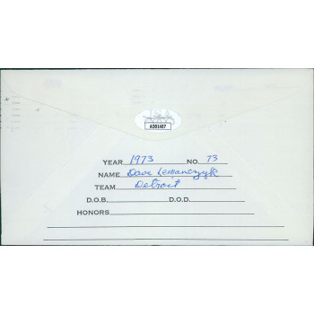 Dave Lemanczyk California Angels Signed First Day Issue Cachet JSA Authenticated