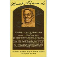 Buck Leonard Signed Hall of Fame Cooperstown Plaque Postcard JSA Authenticated Buck Leonard Signed Hall of Fame Cooperstown Plaque Postcard JSA Authenticated