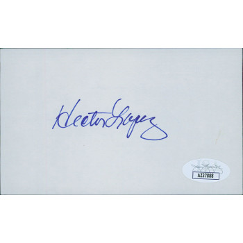 Hector Lopez New York Yankees Signed 3x5 Index Card JSA Authenticated