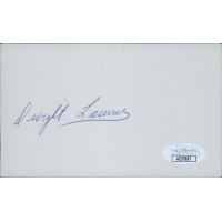 Dwight Lowrey Detroit Tigers Signed 3x5 Index Card JSA Authenticated