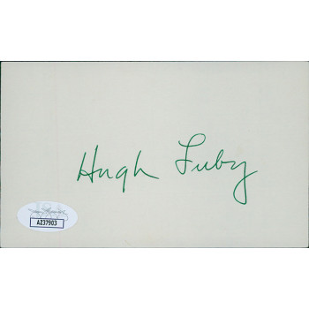 Hugh Hal Luby Baseball Player Manager Signed 3x5 Index Card JSA Authenticated