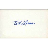 Ted Lyons Chicago White Sox Signed 3x5 Index Card JSA Authenticated Ted Lyons Chicago White Sox Signed 3x5 Index Card JSA Authenticated