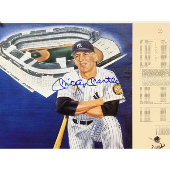 Mickey Mantle New York Yankees Signed 14x21 Cope Enterprise Poster JSA Authentic