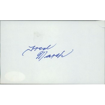 Fred Marsh Baltimore Orioles Signed 3x5 Index Card JSA Authenticated
