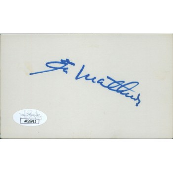 Eddie Mathews Atlanta Braves Signed 3x5 Index Card JSA Authenticated