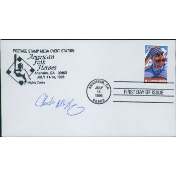 Chuck McElroy Anaheim Angels Signed First Day Issue Cachet JSA Authenticated Chuck McElroy Anaheim Angels Signed First Day Issue Cachet JSA Authenticated