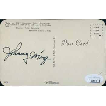 Johnny Mize New York Yankees Signed 3.5x5.5 Post Card JSA Authenticated Johnny Mize New York Yankees Signed 3.5x5.5 Post Card JSA Authenticated