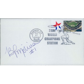 Bengie Molina Anaheim Angels Signed First Day Issue Cachet JSA Authenticated