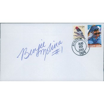 Bengie Molina Anaheim Angels Signed First Day Issue Cachet JSA Authenticated Bengie Molina Anaheim Angels Signed First Day Issue Cachet JSA Authenticated