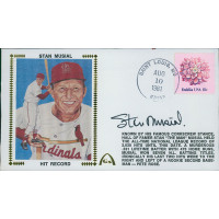 Stan Musial Cardinals Signed Hit Record Limited Edition Cachet JSA Authenticated Stan Musial Cardinals Signed Hit Record Limited Edition Cachet JSA Authenticated