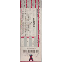 Mike Napoli Los Angeles Angels Signed Game Ticket JSA Authenticated