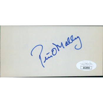 Peter O'Malley Los Angeles Dodgers Signed 2.5x5 Index Card JSA Authenticated